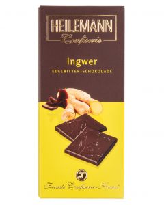 Edelbitter-Schokolade INGWER von Heilemann, 80g