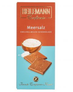 Edelvollmilch-Schokolade MEERSALZ von Heilemann, 80g