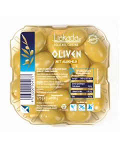 Liakada Grüne Oliven mit Mandeln 170 G
