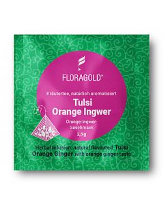 Kräutertee Tulsi Orange Ingwer natürlich 100er Pyramidenbeutel von Floragold,