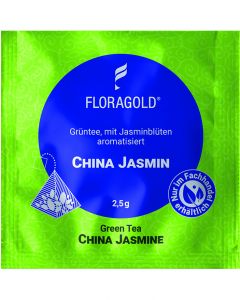 Grüntee China Jasmin 100er Pyramidenbeutel von Floragold,