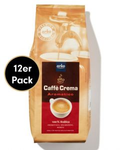 Kaffee-Sparpaket CAFFÈ CREMA Aromatico von arko, 12x500g Bohnen