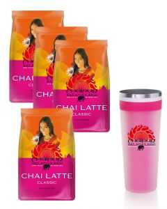 CHAIPUR Chai Latte 4 x 500g und kostenlosen Mixbecher dazu