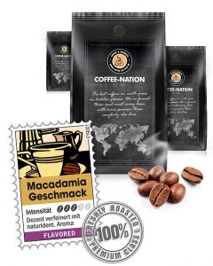 Aroma-Kaffee Macadamia Kaffeebohnen von Coffee-Nation 500 g