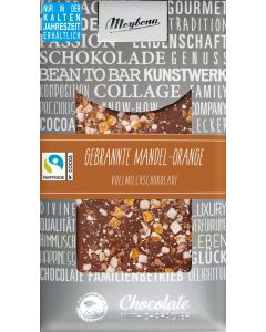 Collage Schokolade GEBRANNTE MANDEL-ORANGE von Meybona, 100g