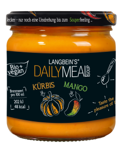 BIO Kürbis-Mango-Suppe im Glas von Langbein's DAILY MEAL, 350 ml