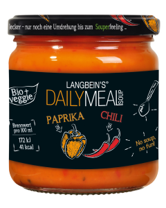 BIO Paprika-Chili Suppe im Glas von Langbein's DAILY MEAL, 350 ml