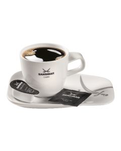 KAFFEE-TASSE mit Untertasse von Sansibar, 0,2l