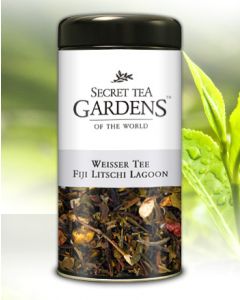 Fiji Litschi Lagoon Weisser Tee Lychee-Pfirsich-Aroma Secret Tea Gardens 125 g