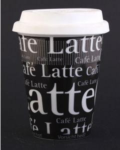 CAFFE LATTE  Coffee-to-go Becher aus Porzellan