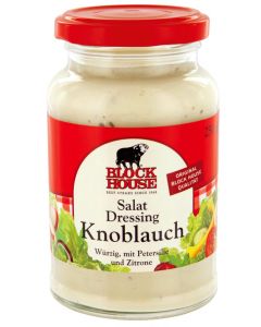 Block House Salat Dressing Knoblauch, Glas 250 ml