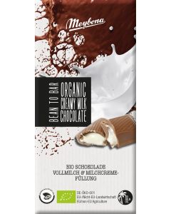 Meybona Bio Schokolade VOLLMILCH & MILCHCREME-FÜLLUNG, 100g