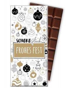 Schokoglück FROHES FEST Premium Schokoladentafel von Meybona, 100g