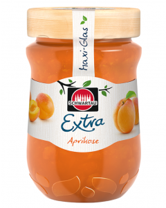 Schwartau Extra Fruchtaufstrich Aprikose, Maxiglas 600 g