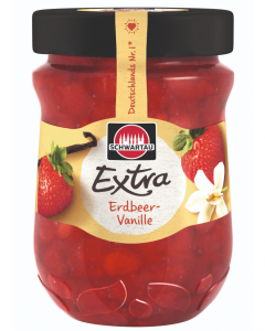 Fruchtaufstrich EXTRA Erdbeer-Vanille von Schwartau, 340g