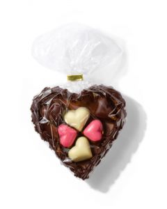 Schokoladenherz mit Pralinen von Hussel, 160g