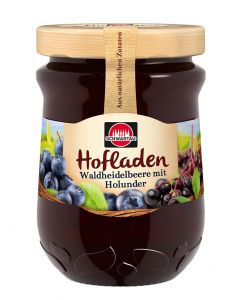 Schwartau Hofladen Fruchtaufstrich Waldheidelbeere mit Holunder, 200 g
