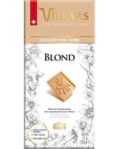 Schweizer Weisse Schokolade BLOND mit karamellisierter Milch 100g von Villars