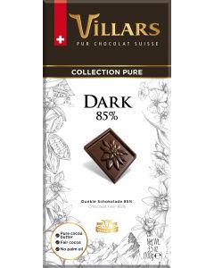 Schweizer Dunkle Schokolade DARK mit 85% 100g von Villars