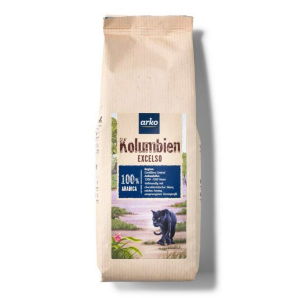 Ursprungskaffee Kolumbien Exelso, 250 g ganze Bohne